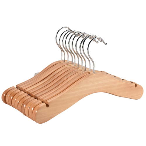 Wooden Baby Hangers,Kids Hangers,Notched Shoulder Design for Children Clothes,Decoration Hanger,10 Pack,Medium