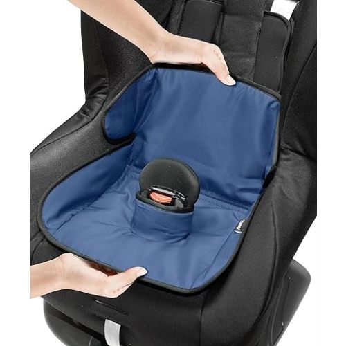 Lynmark® Potty Training Car Seat Protector Cover - Waterproof Soft Piddle Pads for Toddlers and Baby Carseat - Travel-Friendly Universal Washable Liner Mat for Spills, Nappy Leaks, Accidents - Black