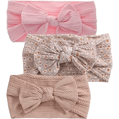 Baby Girls Bow Flora Headband Baby Turban Knotted Elastic Headwrap for Newborn Infant Toddler Hair Accessories