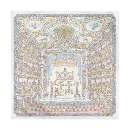 Atelier Choux Paris Baby Organic Cotton Nutcracker Carre Swaddle Blanket with Gift Box