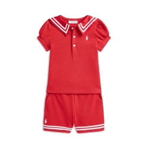 Girls' Mesh Sailor Polo Shirt & Short Set - Baby