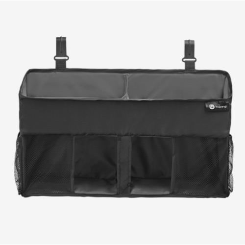 4moms Breeze Playard Diaper Caddy, Storage for Diapers, Baby Wipes, and Organization, Black