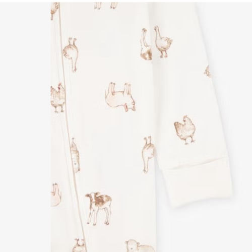 Baby Farm Animals Print 2-Way Zip PurelySoft Sleep & Play Pajamas - Ivory - Carter's | Carter's