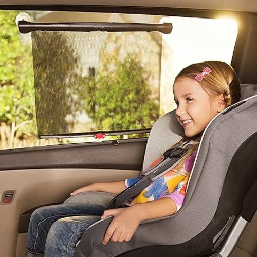 Munchkin Car Window Roller Shade Black, 2 Count