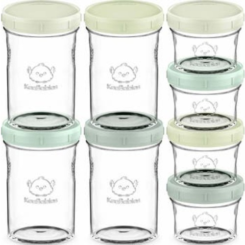 8-Pack Prep Jars Food Glass Containers
