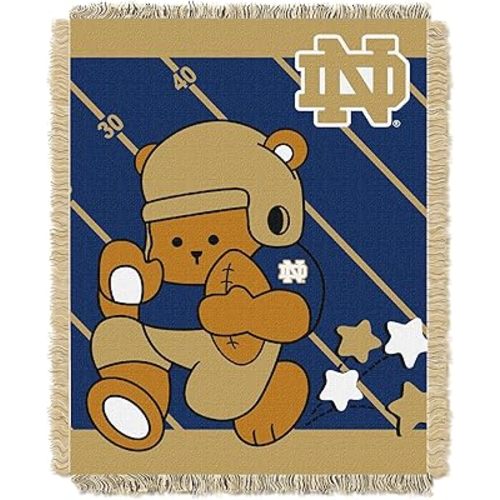 NORTHWEST NCAA Unisex NCAA 36-Inches-By-46-Inches Woven Jacquard Baby Throw Blanket