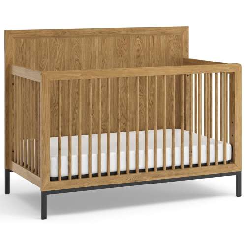 4-In-1 Convertible Crib in Natural Oak