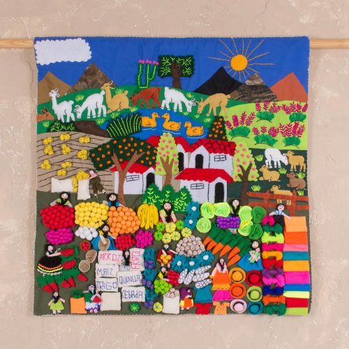 Peruvian Folk Art Wall Hanging
