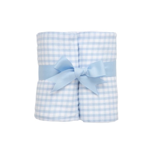 Big Check Set of Two Burp Cloths