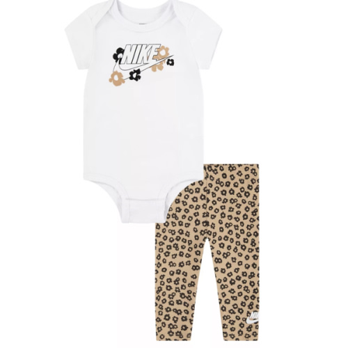 Baby Girls Nike Floral Bodysuit and Leggings Set