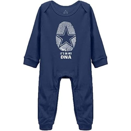 Cowboys It's in My DNA for Baby Boy Girl Clothes Long Sleeve Newborn Playsuit