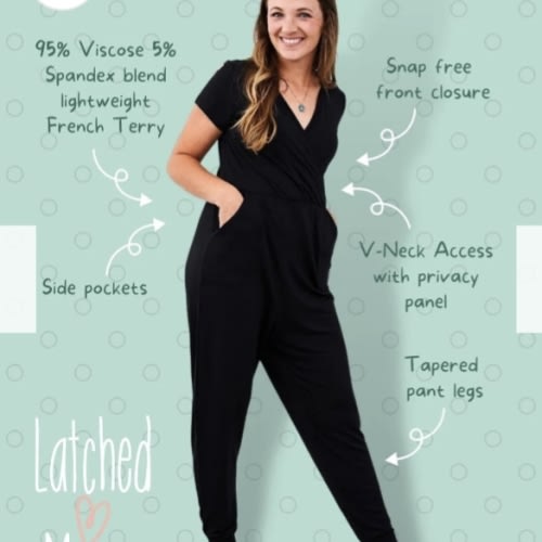Latched Mama Play All Day Nursing Jumpsuit