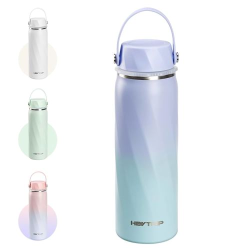 HEYTRIP Vacuum Insulated Breastmilk Cooler Bottle, 20oz Stainless Steel Portable Breastmilk Chiller, Reusable Storage Container Keeps Milk Fresh for 36+ Hours, TSA Approved, Violet Aurora