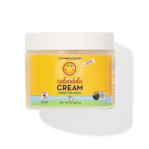 California Baby Calendula Cream | Ultra-Soothing Baby Face Cream | 100% Plant-Based | Organic Calendula + Aloe Vera | Lavender Scent | Baby Lotion For Sensitive Skin | Allergy Friendly | 2 oz / 57g - 2 Ounce (Pack of 1)