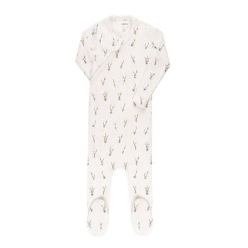 Ely's Cotton Ribbed Zipper Footie - Lilac (3-6 Months)