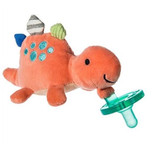 Mary Meyer WubbaNub Pebblesaurus Dinosaur Infant Pacifier, Soft Silicone, 0+ Months, 1 Piece