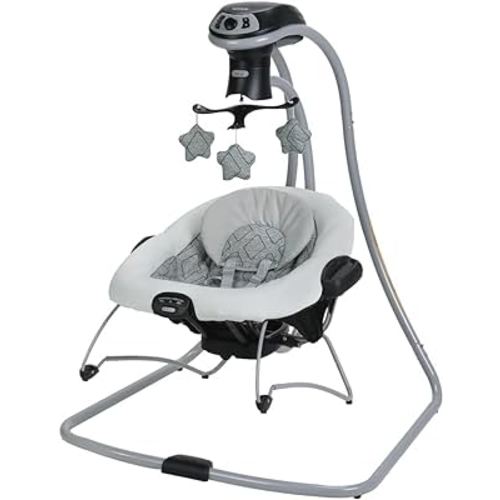 Graco DuetConnect Swing & Bouncer LX with Multi-Direction, Asher