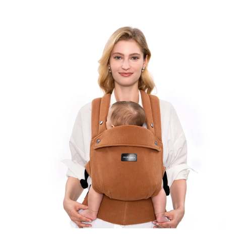Momcozy Baby Carrier with Natural Cotton Linen - Sepia