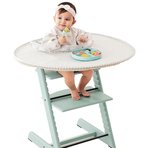 Food Catcher Fit for Stokke Tripp Trapp High Chair, Waterproof Long Sleeve Eating Bib, Baby Feeding Essentials, Accessories for Highchair