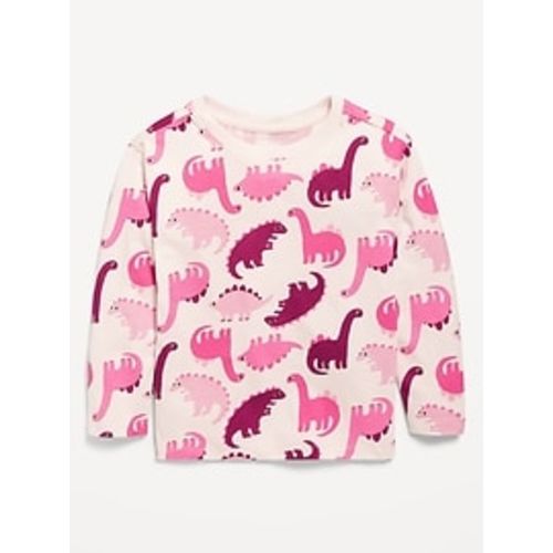 Printed Long-Sleeve Cozy Waffle T-Shirt for Toddler Girls | Old Navy