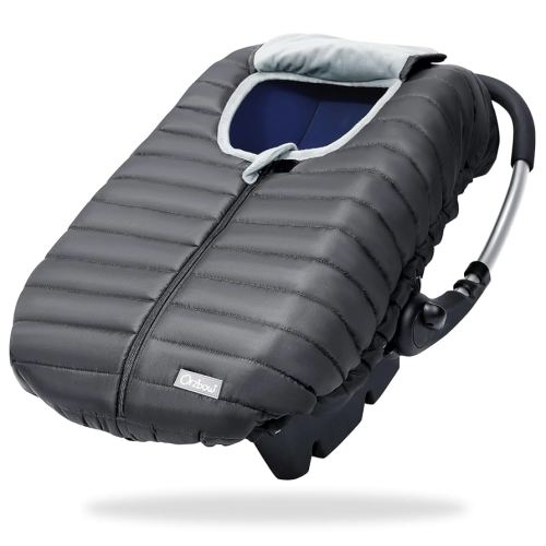 Orzbow Winter Car Seat Covers - Baby Car Seat Cocoon Cover for Boys & Girls, Warm Carseat Canopy Style Cover to Protect Baby from Cold Wind, Rain & Snow, Universal Fit for Infant Car Seat, Dark Grey