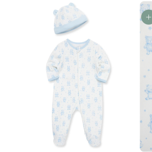 Happy Bear 2-Way-Zip Footie & Hat