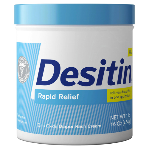 Desitin Rapid Relief Diaper Rash Remedy, Fragrance-Free Cream, 16 oz
