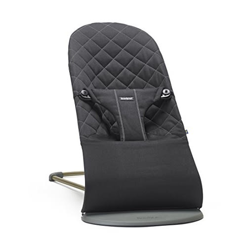 Babybjörn Bouncer Bliss - Black Quilted Cotton/Dark Gray Frame