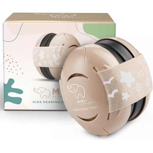 ® Mini+ Baby Ear Muffs - Infant Hearing Protection - Noise Cancelling Headphones, Ear Defender, Newborn - Coffee