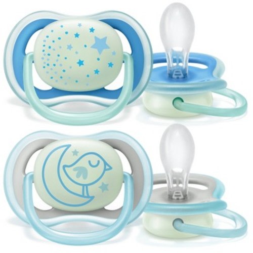 Avent Ultra Air Nighttime Pacifier 6-18m - Blue - 2pk