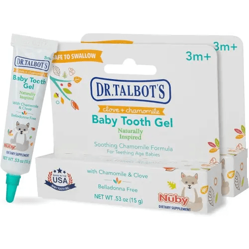 Dr. Talbot's Baby Tooth Gel for Sore Gums, Naturally Inspired, 2 Pack, 1.06 Oz, benzocaine Free, Belladonna Free