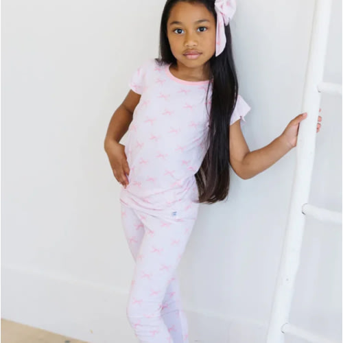 Pink Bows - Two-Piece Pajama Set