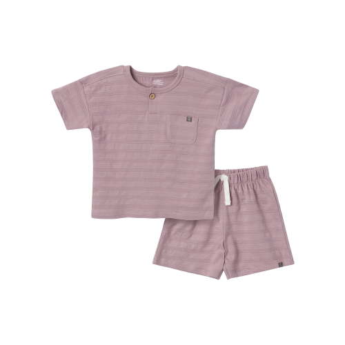 Modern Moments by Gerber Toddler Boy Oversized Textured Shirt and Short Outfit Set, 2-Piece, 12 Months - 5T