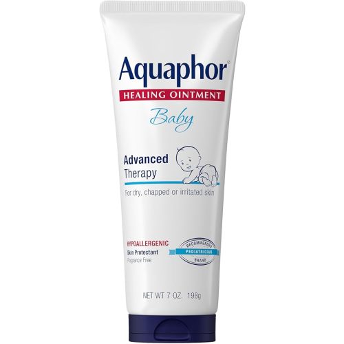 Aquaphor Baby Healing Ointment Advanced Therapy Skin Protectant, Dry Skin and Diaper Rash Ointment, 7 Oz Tube