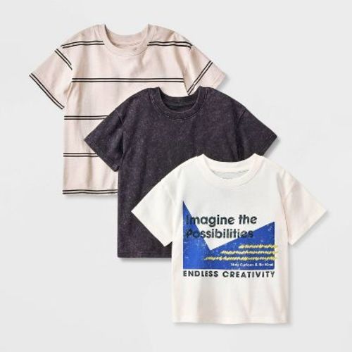 Grayson Mini Toddler Boys' 3pk Short Sleeve T-shirt - 4t