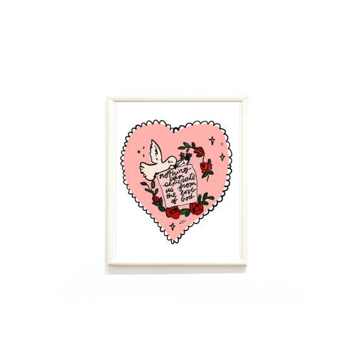 Nothing can separate us from the LOVE of GOD | digital download | christian wall art | print at home | vintage valentine home decor | prints