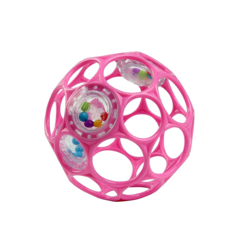 Bright Starts Oball Rattle Easy-Grasp Toy - Pink, Ages Newborn - 1 Count (Pack of 1)
