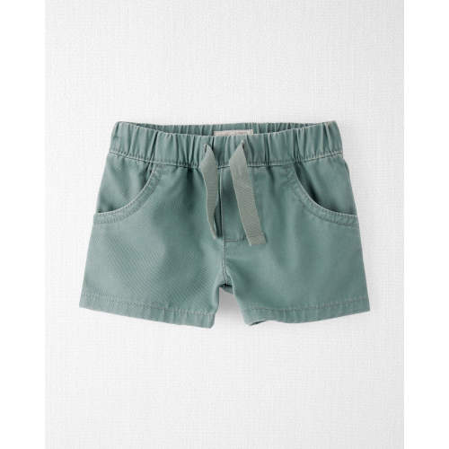 Baby Organic Cotton Drawstring Shorts in Green - Style,Spring Moss