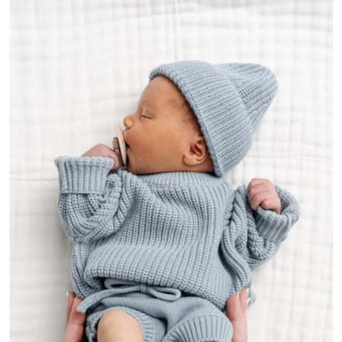 Knit Chunky Sweater - Steele