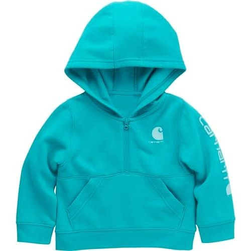 Carhartt Girls' Long-Sleeve Half-Zip Hooded Sweatshirt