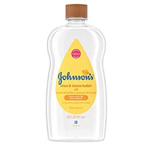 Amazon.com: Johnson's Baby Oil, Mineral Oil Enriched with Shea & Cocoa Butter to Prevent Moisture Loss, Hypoallergenic, 20 fl. oz : Baby