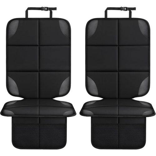 Car seat Protector 2 mesh Pocket Waterproof car seat Covers, Universal Size, Baby, pet, Children's car seat Protector, Anti Slip Bottom (2 Pieces)