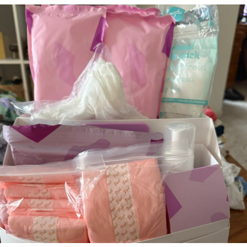 Frida Mom Postpartum Kit. Disposable Underwear, Ice Maxi Pads, Perineal Foam