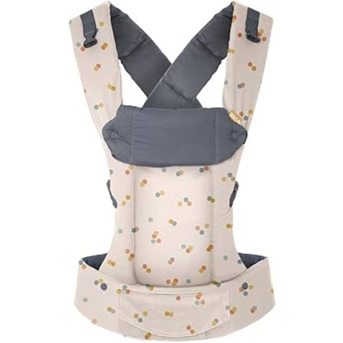 Beco Gemini Baby Carrier Newborn to Toddler - Front, Back and Hip Seat Carrier, Baby Carrier Backpack & Baby Front Carrier with Adjustable Seat, Ergonomic Baby Holder Carrier 7-35lbs (Dots)