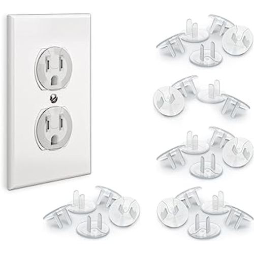 24 Pack Outlet Covers Baby Proofing, Provide Shock Prevention and Easy Installation, Safe and Secure Plastic Plug Covers for Power Sockets