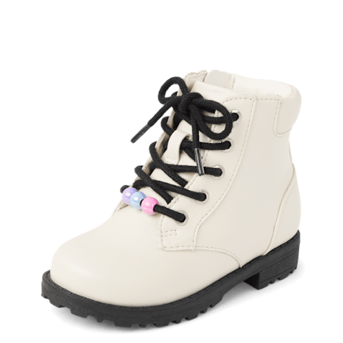 Toddler Girls Combat Boots - Gray