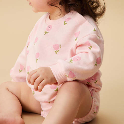 Tiny Tulips Sweater Bodysuit Tulips / 3 - 6 M