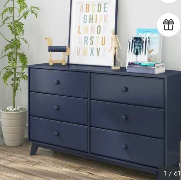 Max & Lily Solid Wood 6-Drawer Dresser