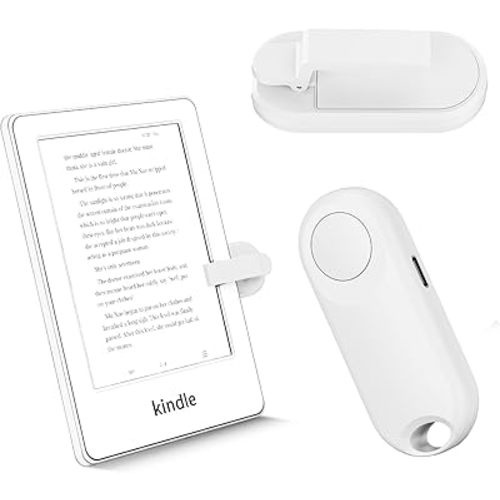 RF Remote Control Page Turner for Kindle Paperwhite Accessories Ipad Reading Kobo Surface Comics/Novels (White)