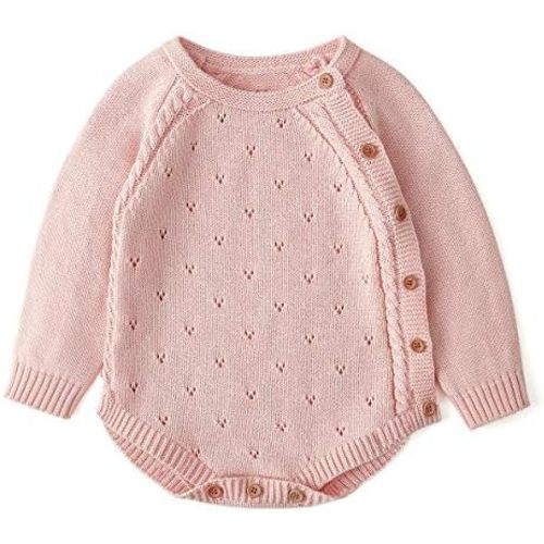 Simplee kids Baby Boys’ Girls’ Knitted Romper Jumpsuit Long Sleeve Onesie Bodysuits One Piece Outfits Sweater